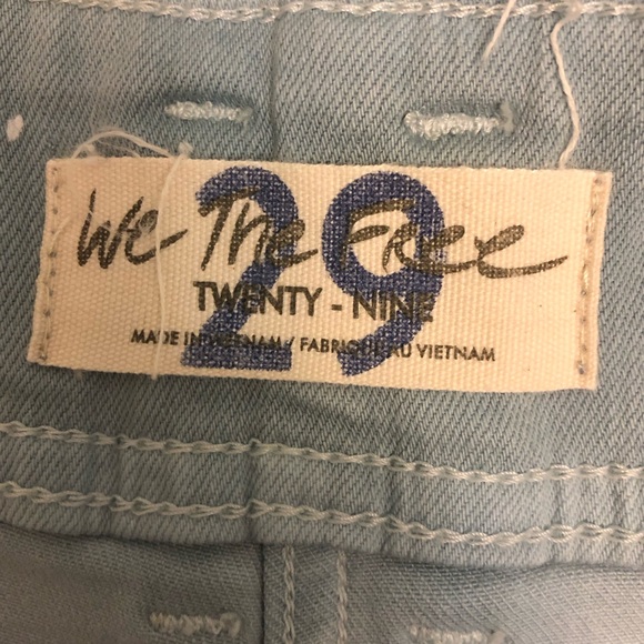 We The Free Free People high rise straight leg Blue White jeans Pants size 29 - Picture 5 of 6